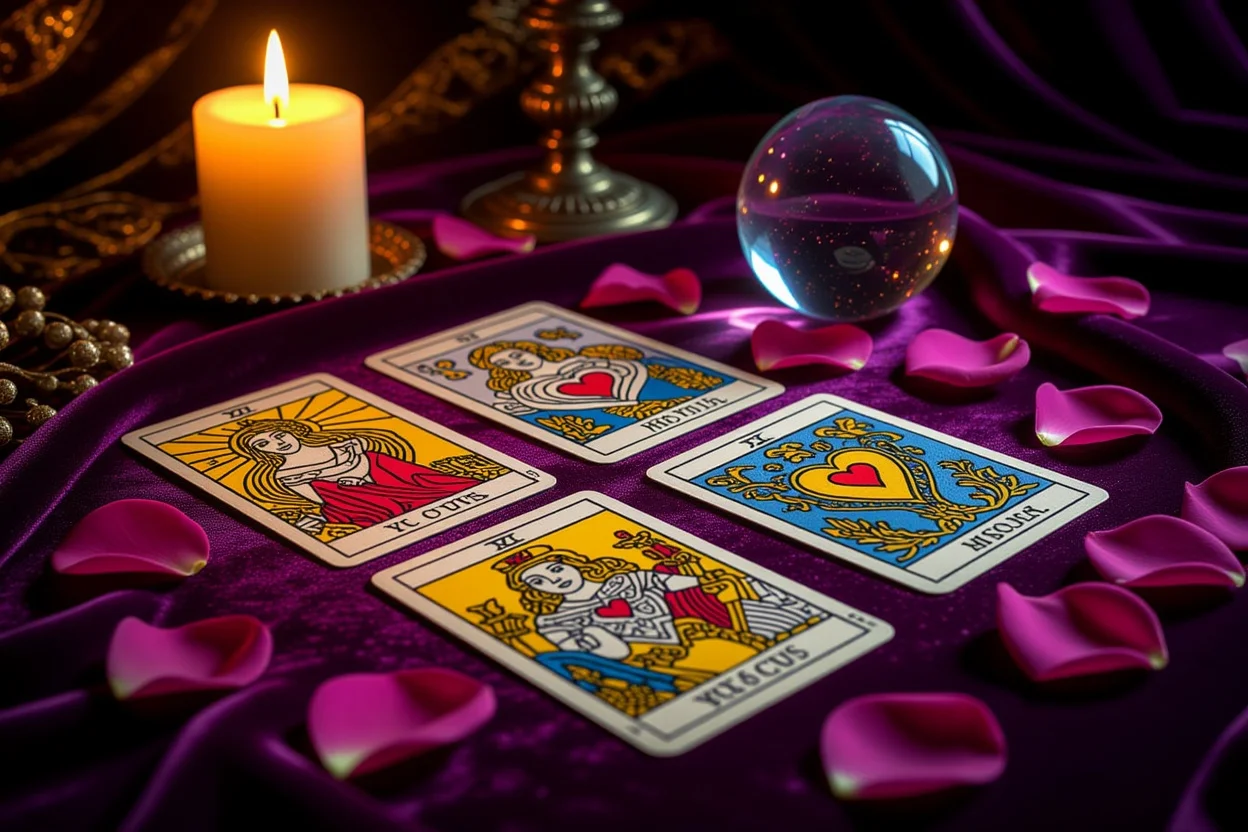 恋愛タロットカードスプレッド・キャンドルライト・神秘的な占い