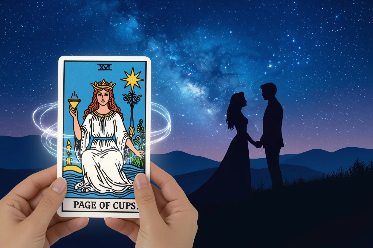 カップのペイジで新しい恋愛の始まりを示すタロット