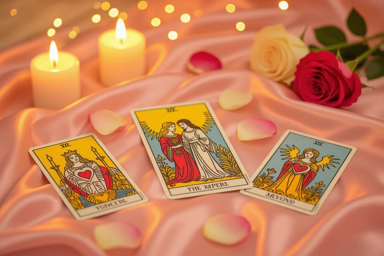 恋愛タロットカード占いのロマンチックなカードスプレッド