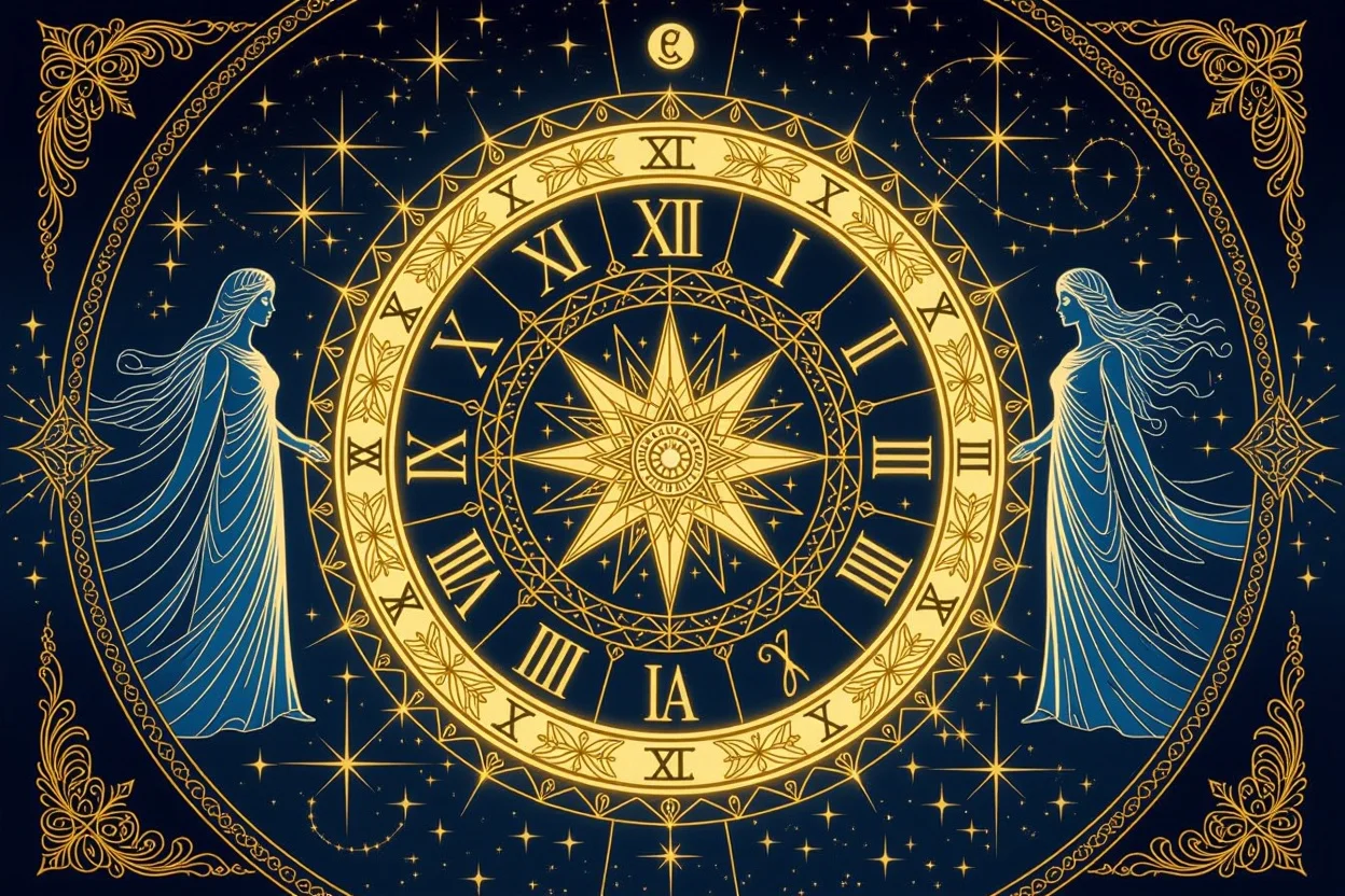 運命の輪タロットカードと恋愛運を示す神秘的な占いイメージ