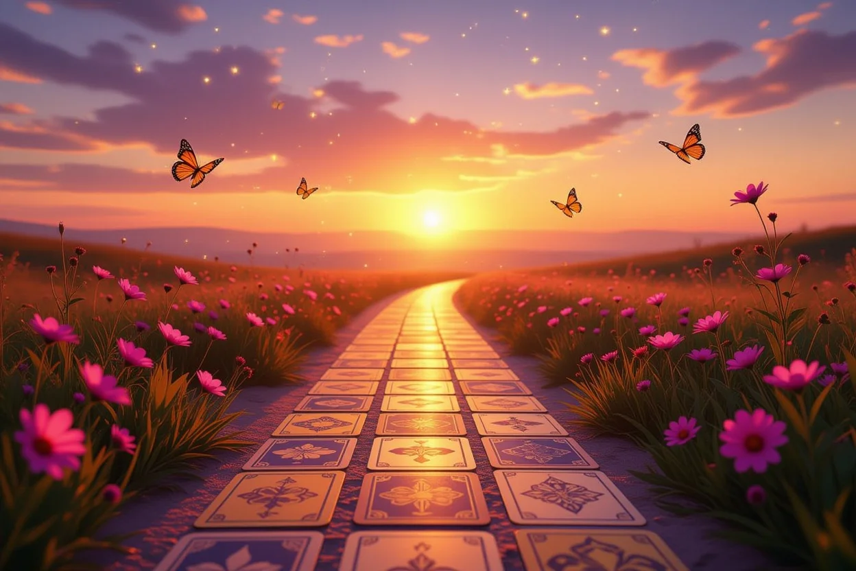 恋愛の成長と未来への希望を象徴するタロットの道のり