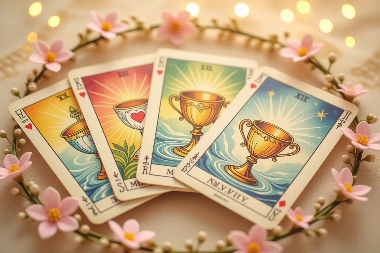 カップスートのタロットカードと恋愛の深層心理