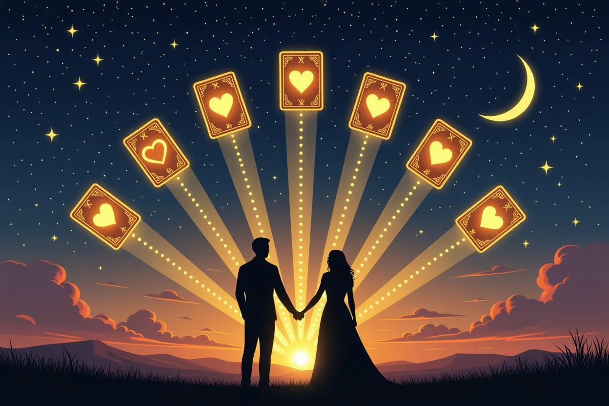 タロットカードが導く恋人たちの未来への希望の光と可能性