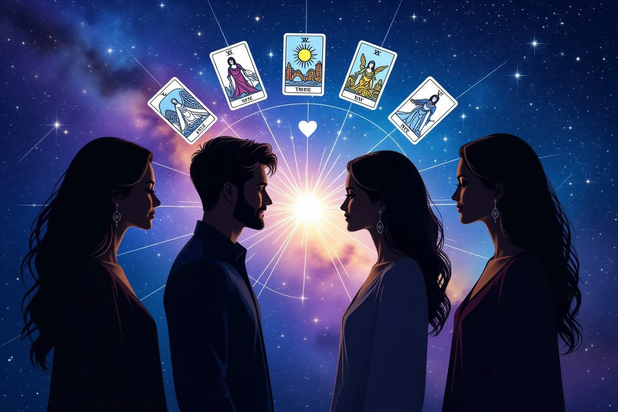 深層心理を読み解く恋愛タロット、二人の心のつながりを表現