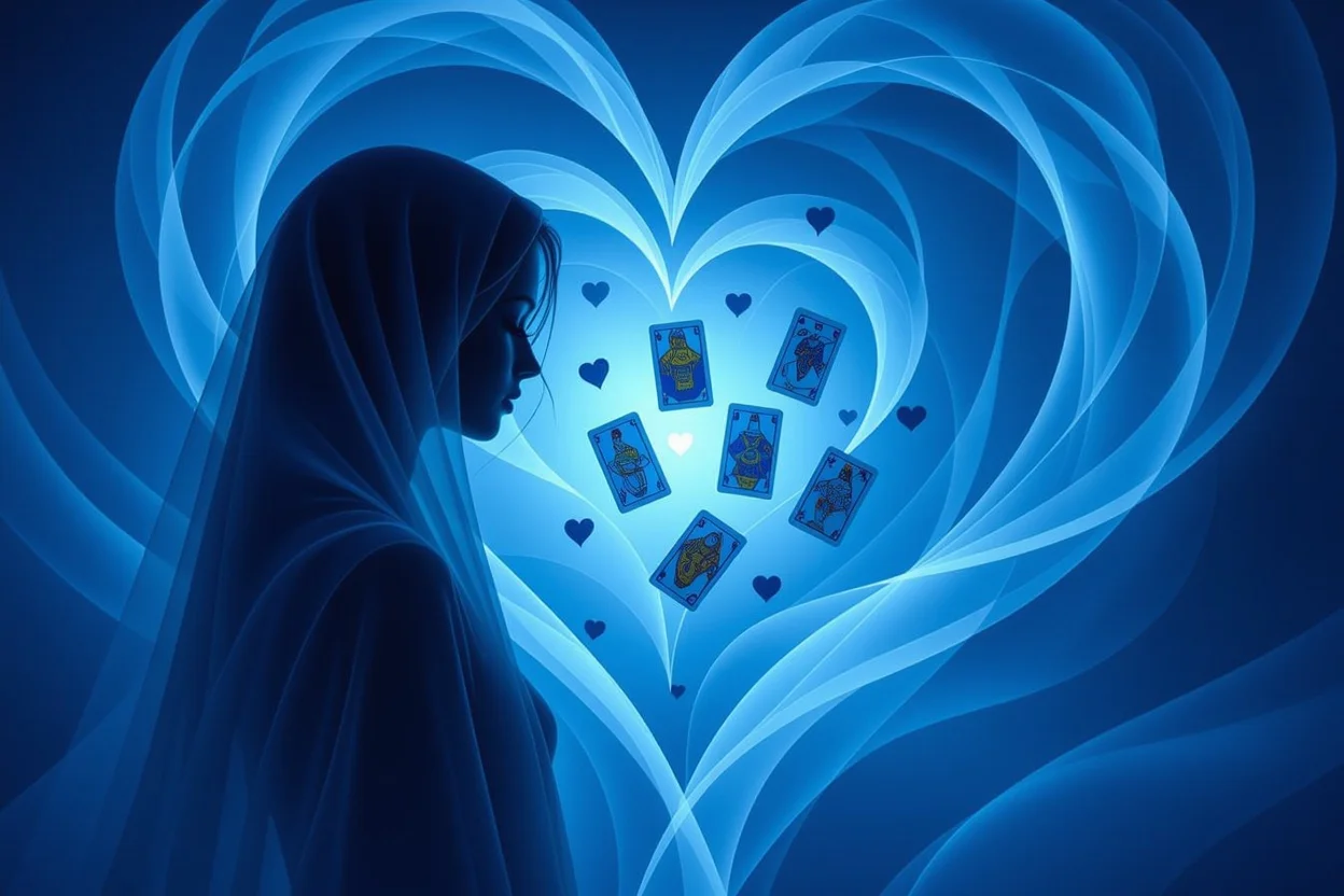 恋愛の心理的な壁と潜在意識を表現したタロットアート