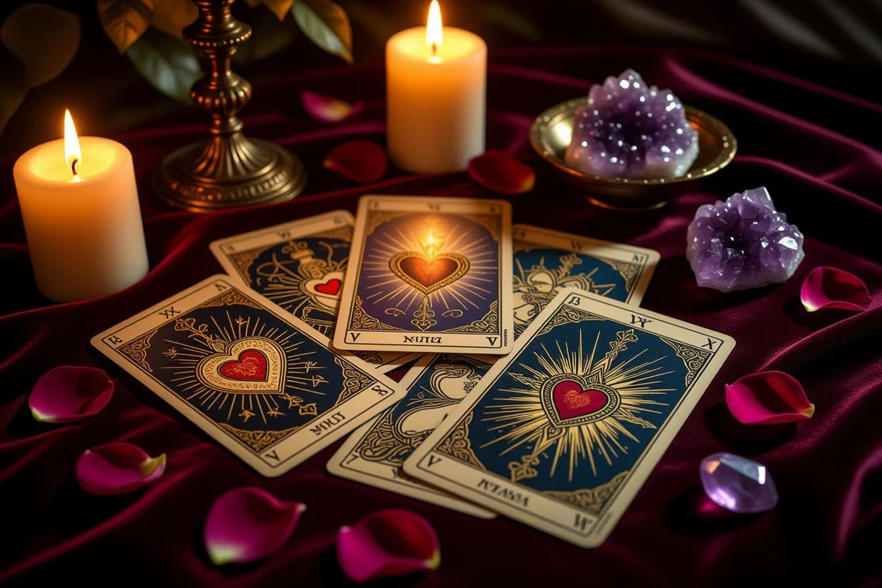 恋愛タロット占いで自分を知る神秘的なカードスプレッド