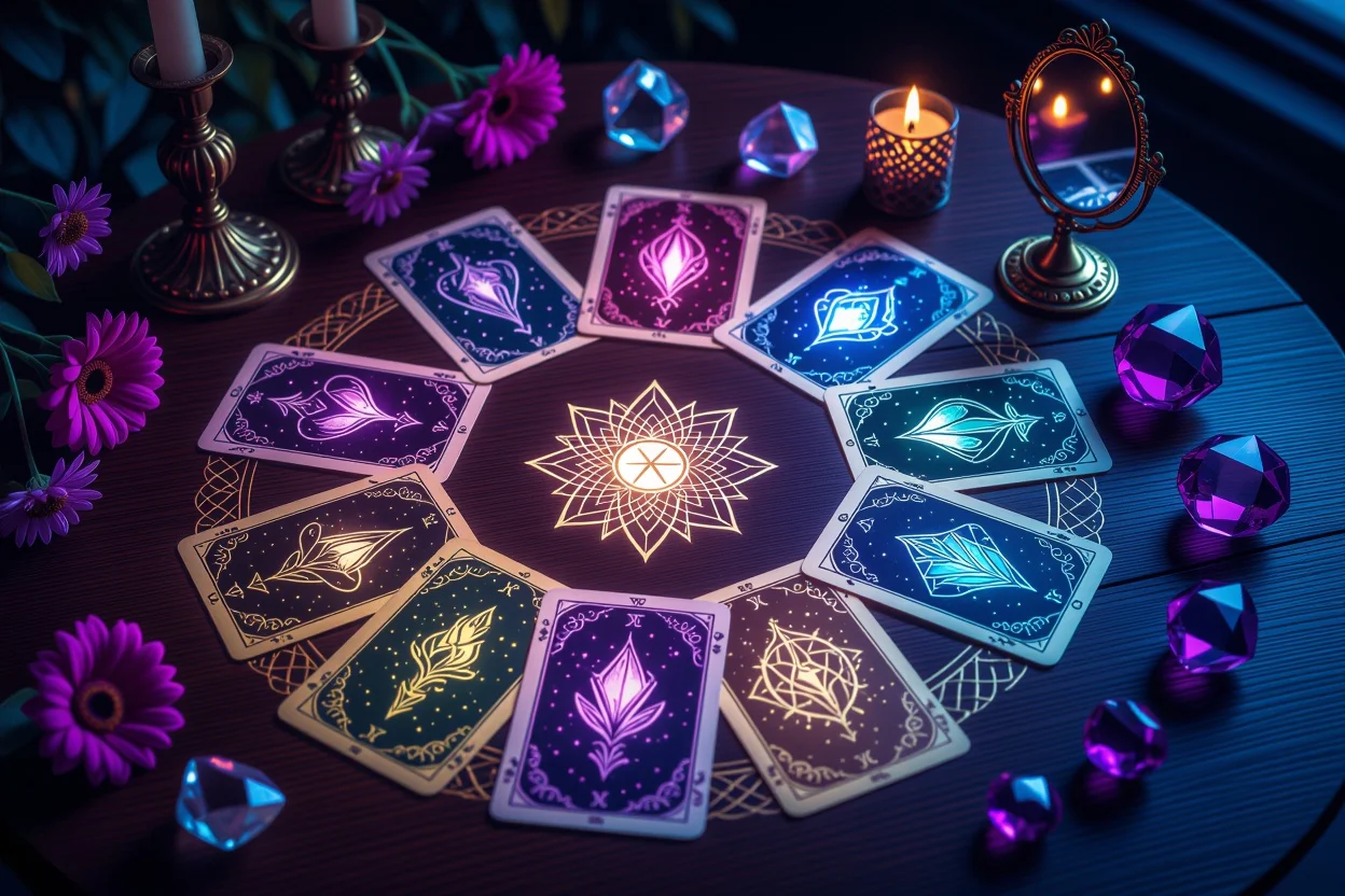 マイナーアルカナカードで日常の感情を読み解く占いの様子