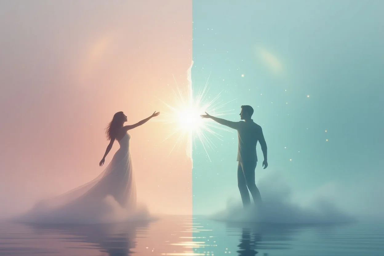 恋愛関係の壁を乗り越える内面成長のイメージ