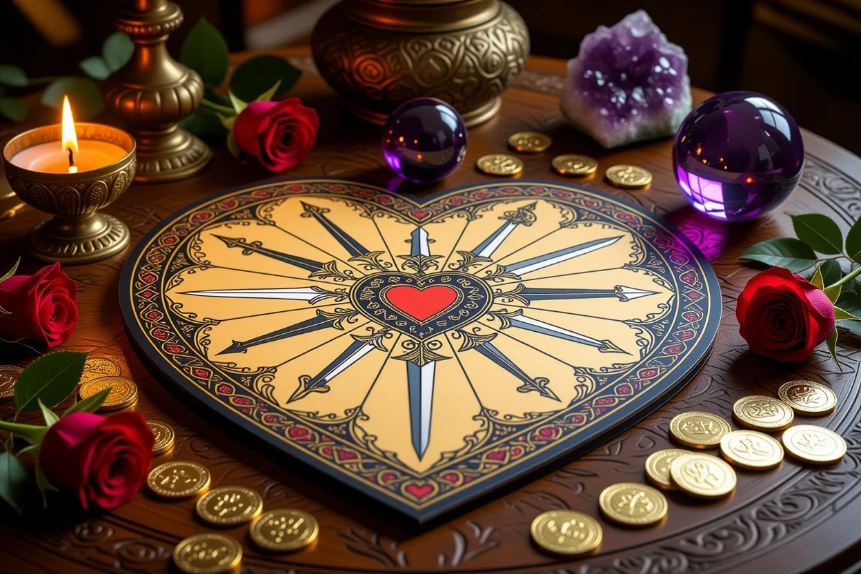 恋愛関係のタロットスプレッド・ソードとペンタクルのスートで真実を読み解く占い