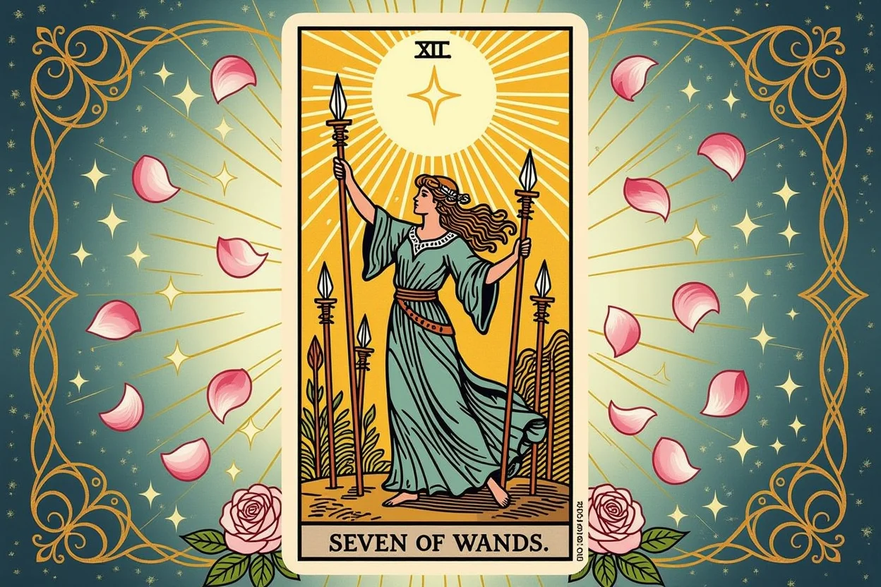 ワンドの7のタロットカード - 恋愛における自分の価値観を守る意味