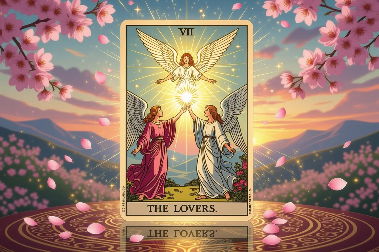 恋人のタロットカード、運命の愛を象徴する神聖な恋愛占いカード