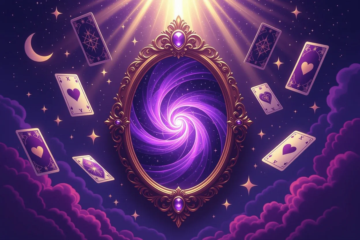 自分自身を映し出すタロットの智慧の鏡、本当の愛を見つける占い