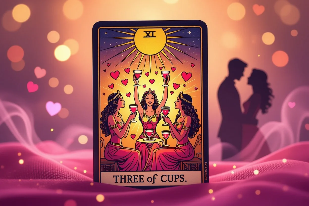 カップの3タロットカード、恋愛占いのシンボル、感情と人間関係を表すカード