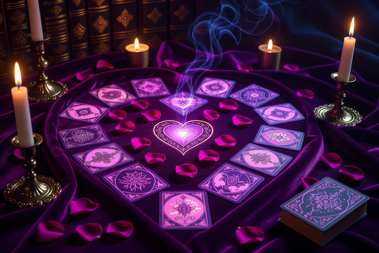 恋愛タロットカードから深いメッセージを受け取る神秘的なスプレッド