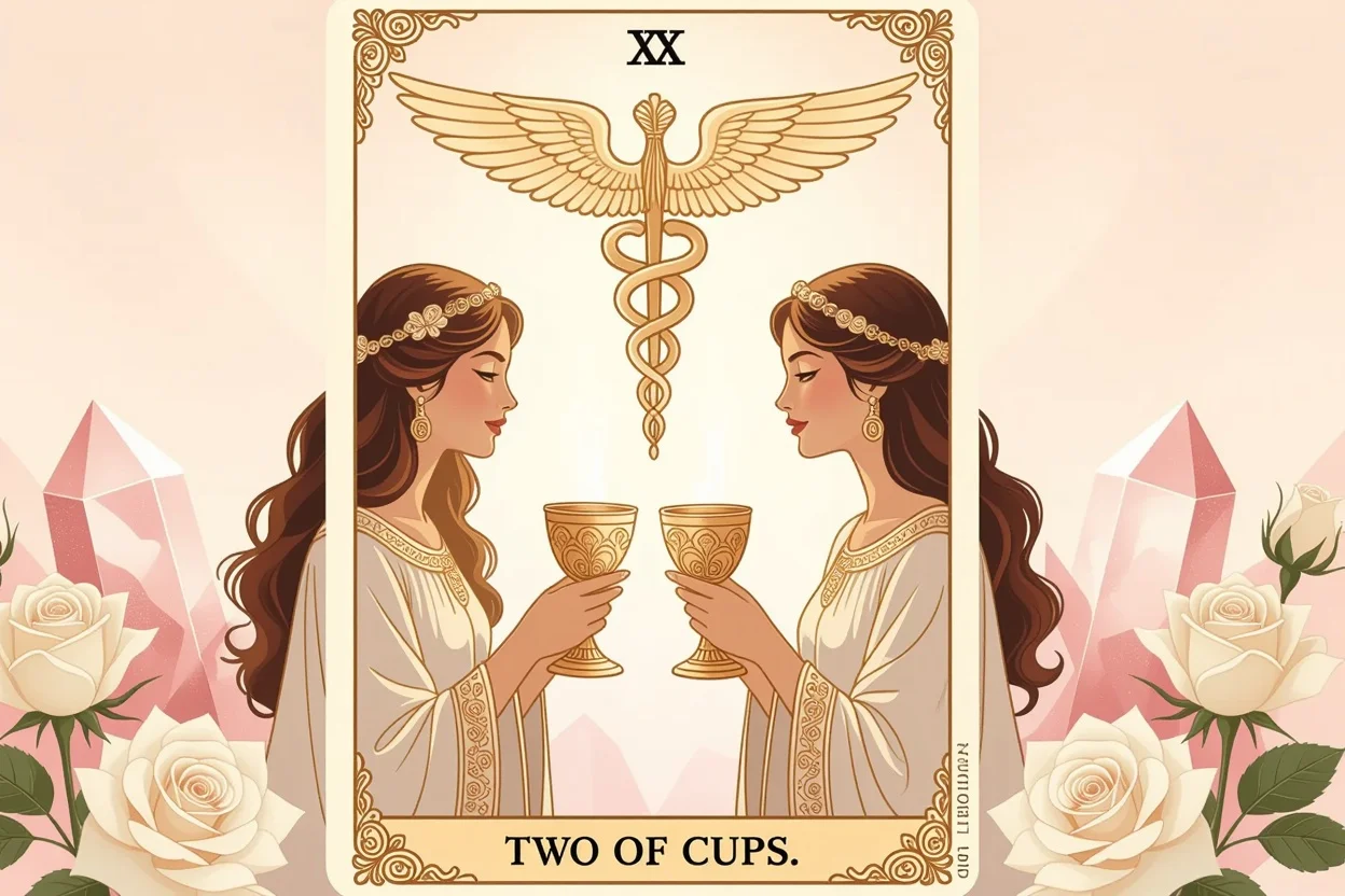 カップの2のタロットカード、愛と調和を象徴