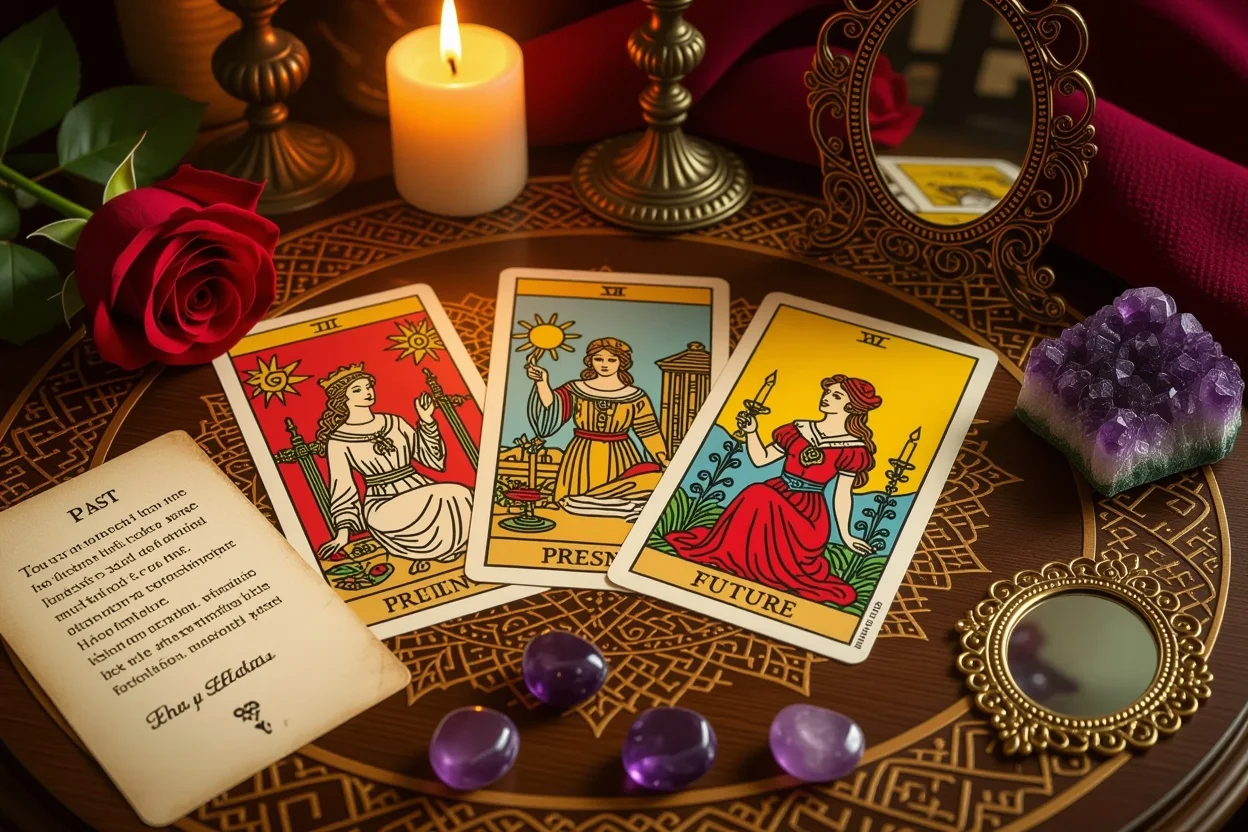 恋愛専用の3枚タロットスプレッド、関係性の深層心理を読み解く実践的な占い方法