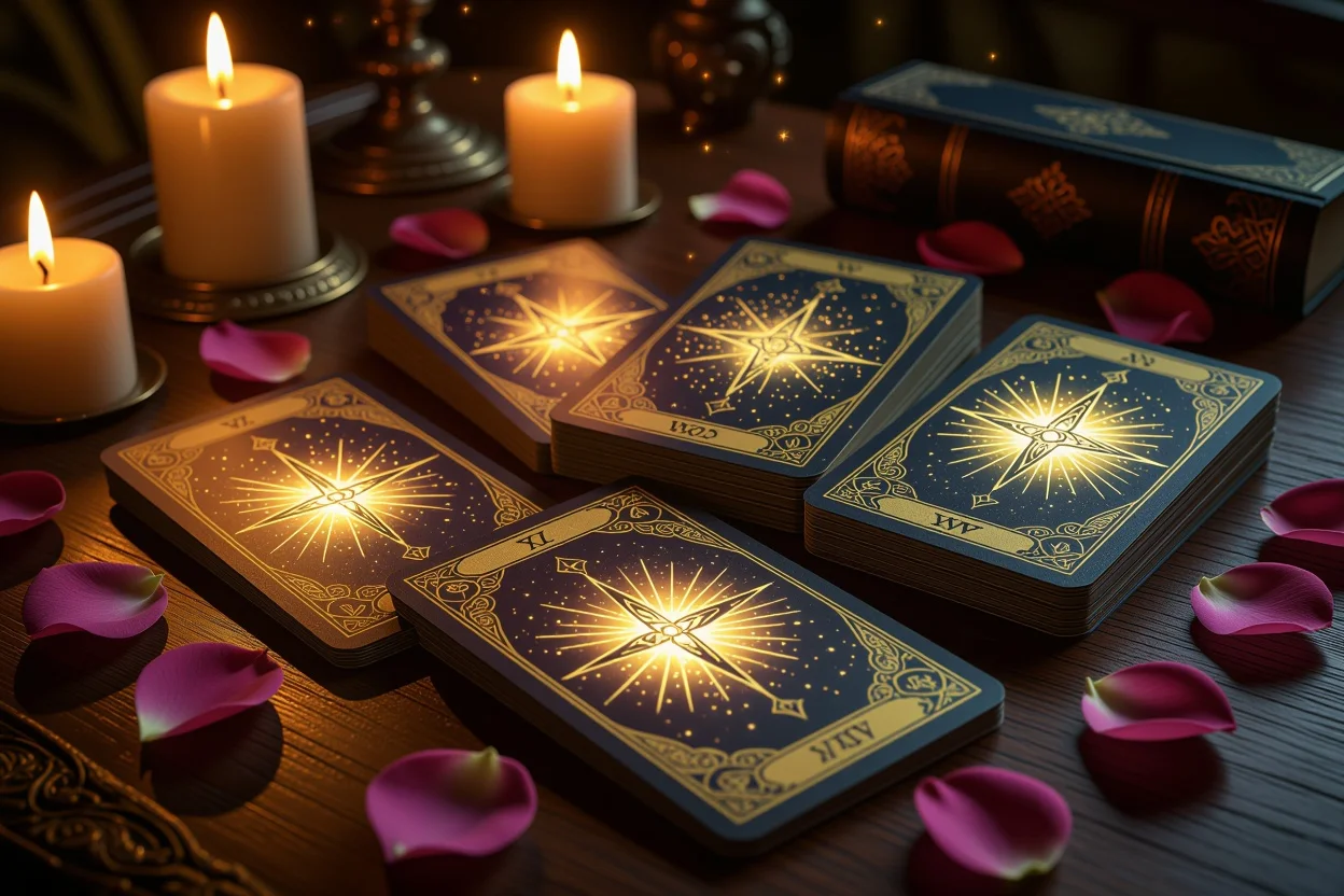 恋愛タロットカード占いのマイナーアルカナで恋愛力を覚醒させる神秘的なイメージ