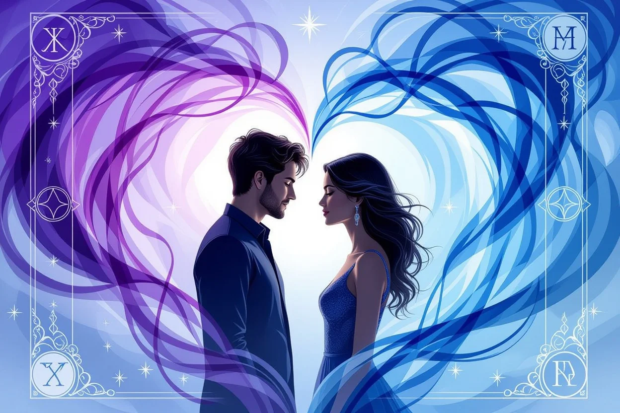 恋愛の深層心理と隠された感情を表現した幻想的なイメージ