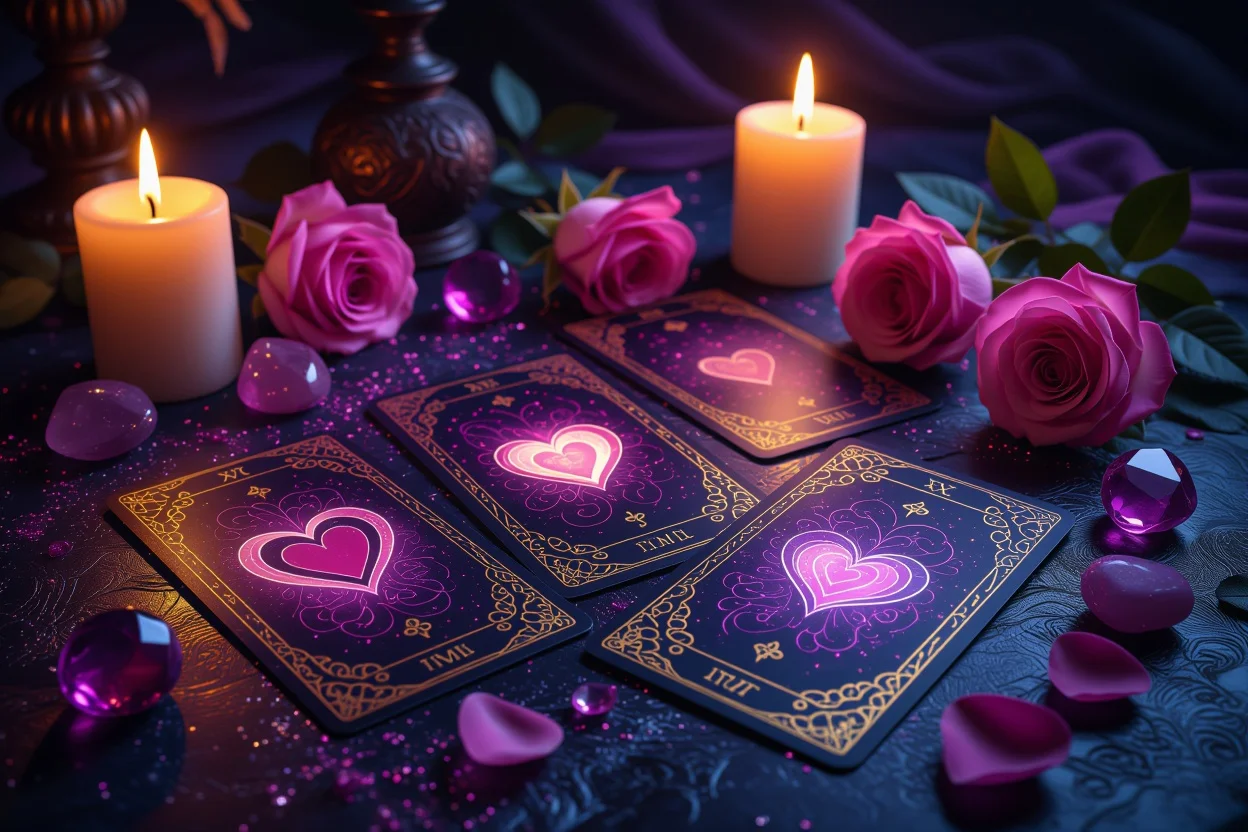 恋愛タロットカード占いのロマンチックなスプレッド配置