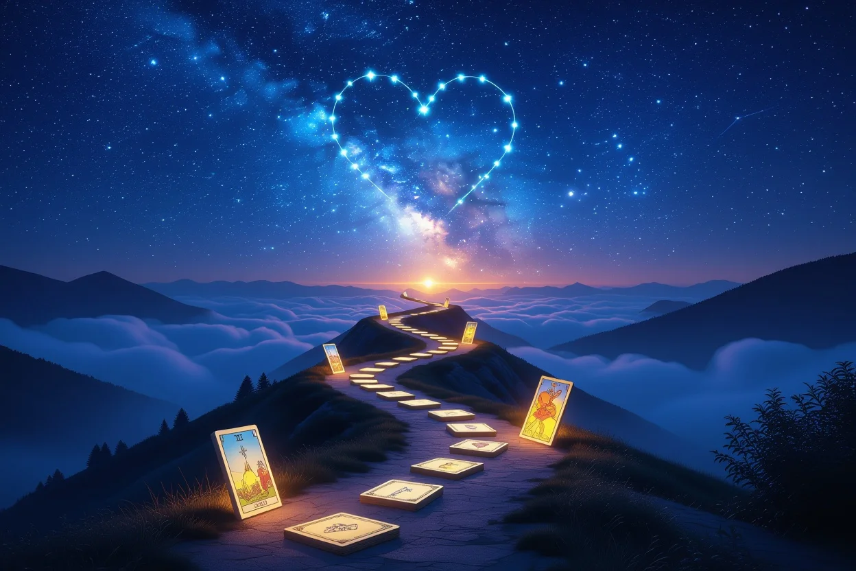 タロットが示す恋愛の未来への複数の可能性の道