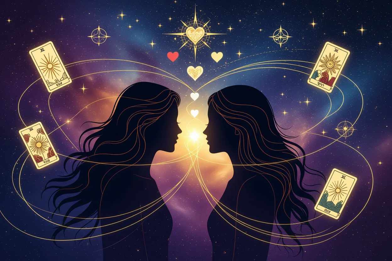 宇宙の愛の法則を表現した魂の共鳴と cosmic エネルギーのビジュアル