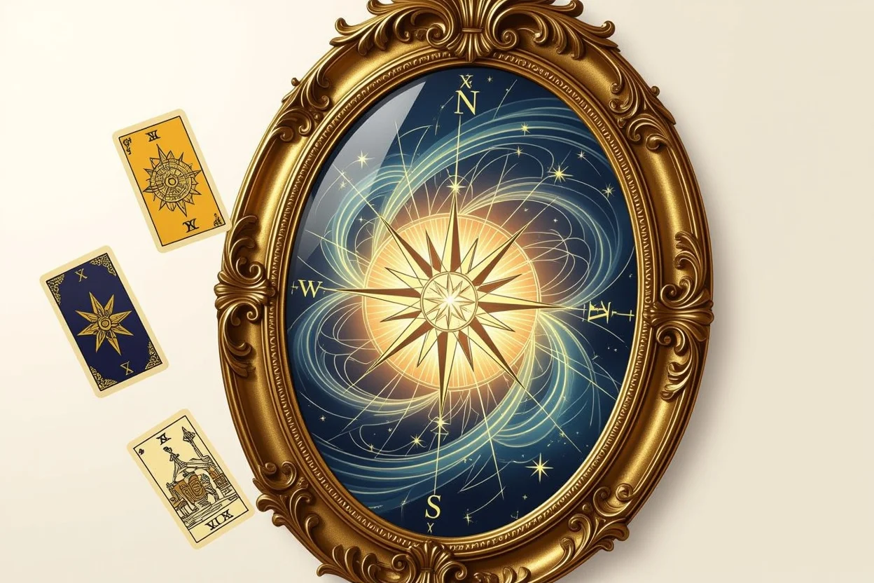 タロットカードが魂の鏡と羅針盤として機能する神聖なビジュアル表現