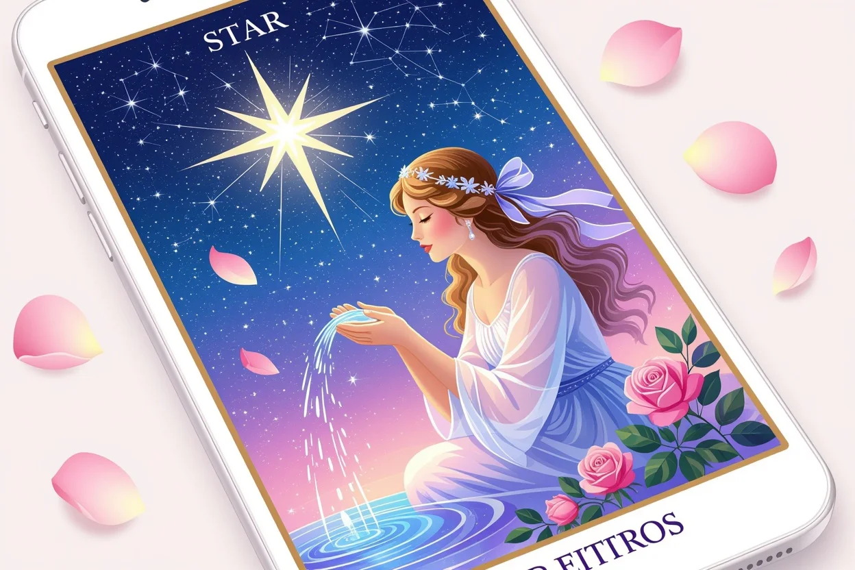 希望と癒しを象徴する星のタロットカードと宇宙的な恋愛メッセージ