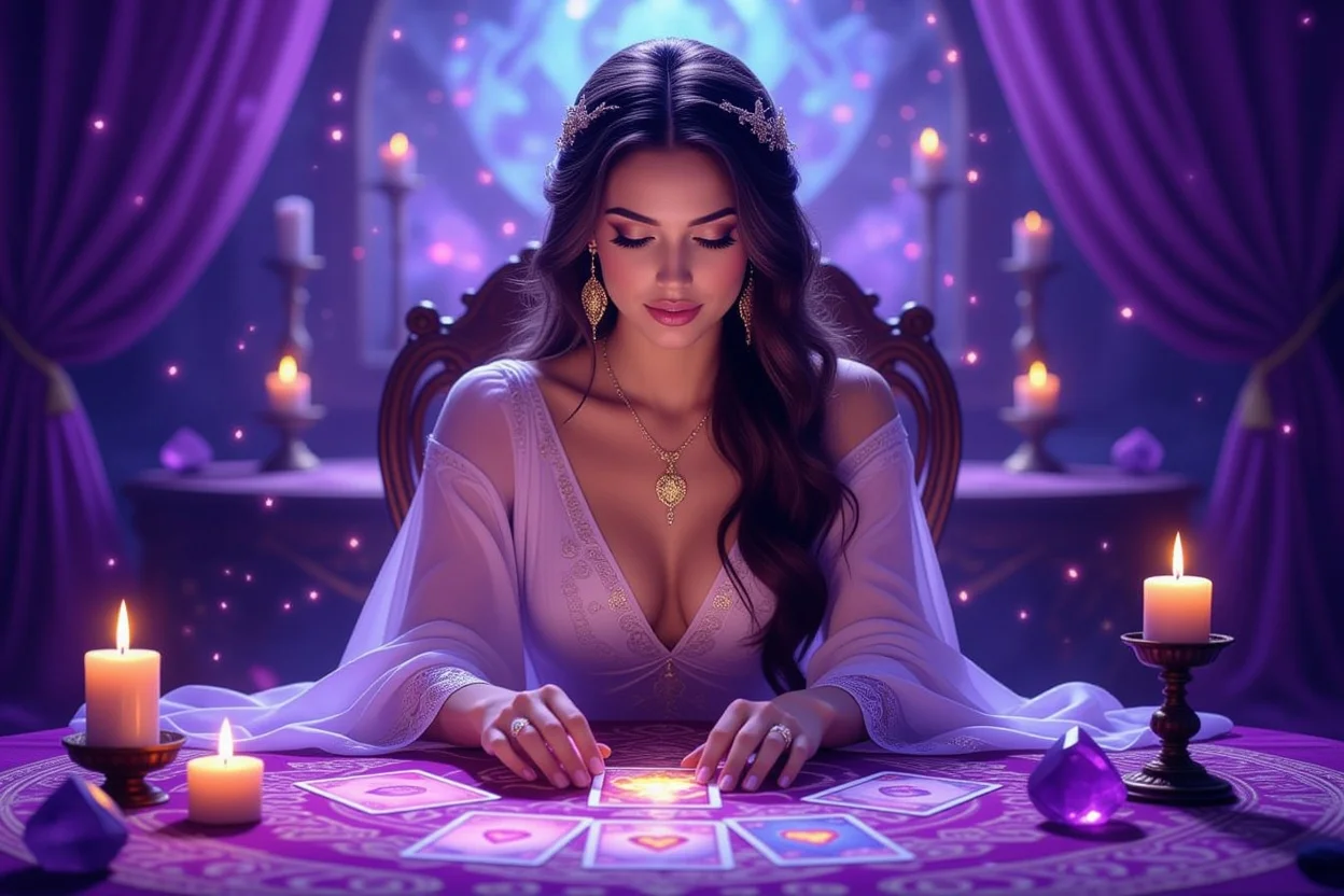 恋愛問題を解決するタロット鑑定師の占いセッション風景