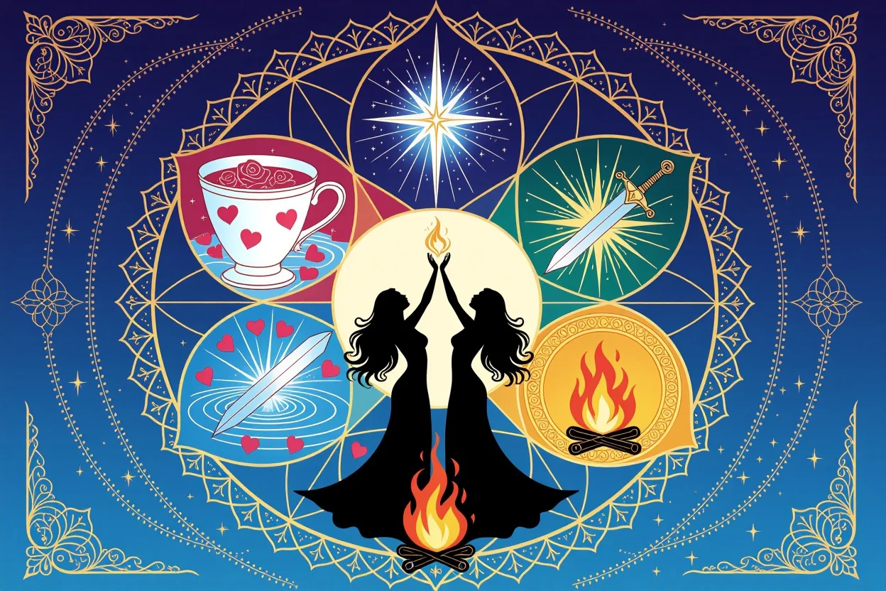 恋愛心理を表すタロットの四大スート - カップ、ソード、ペンタクル、ワンド