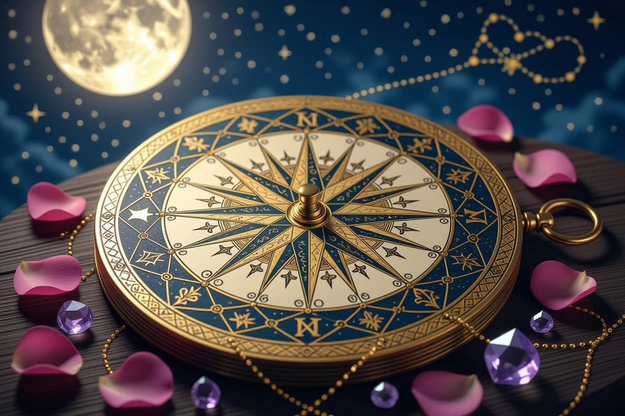 愛の羅針盤として機能する恋愛タロットカードの神秘的な配置