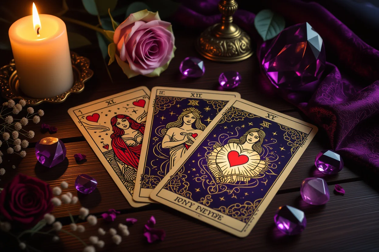 恋愛タロットカード占いで深層心理を読み解く神秘的なカードスプレッド