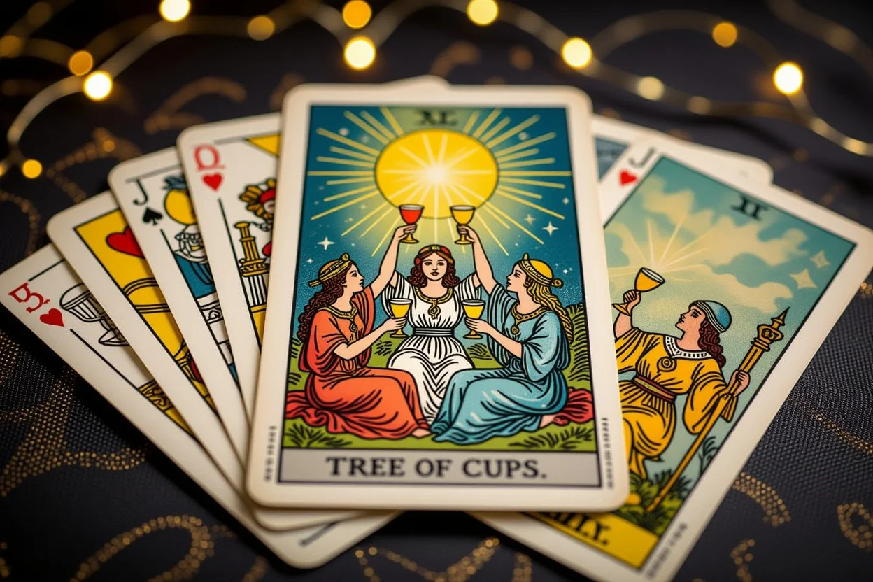 カップのスート・カップの3のタロットカードで感情と本音を読み解く