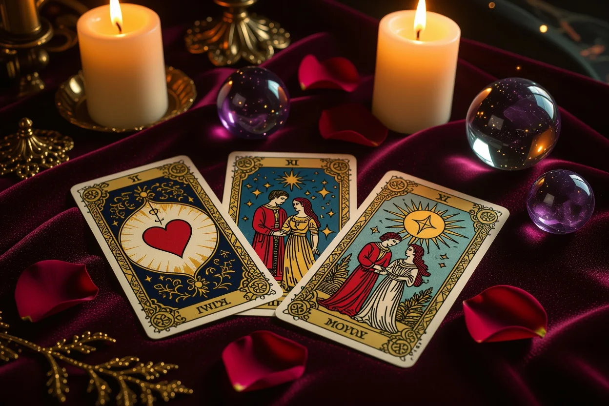 恋愛タロットカードスプレッド・神秘的な占い・運命の恋を占うタロット