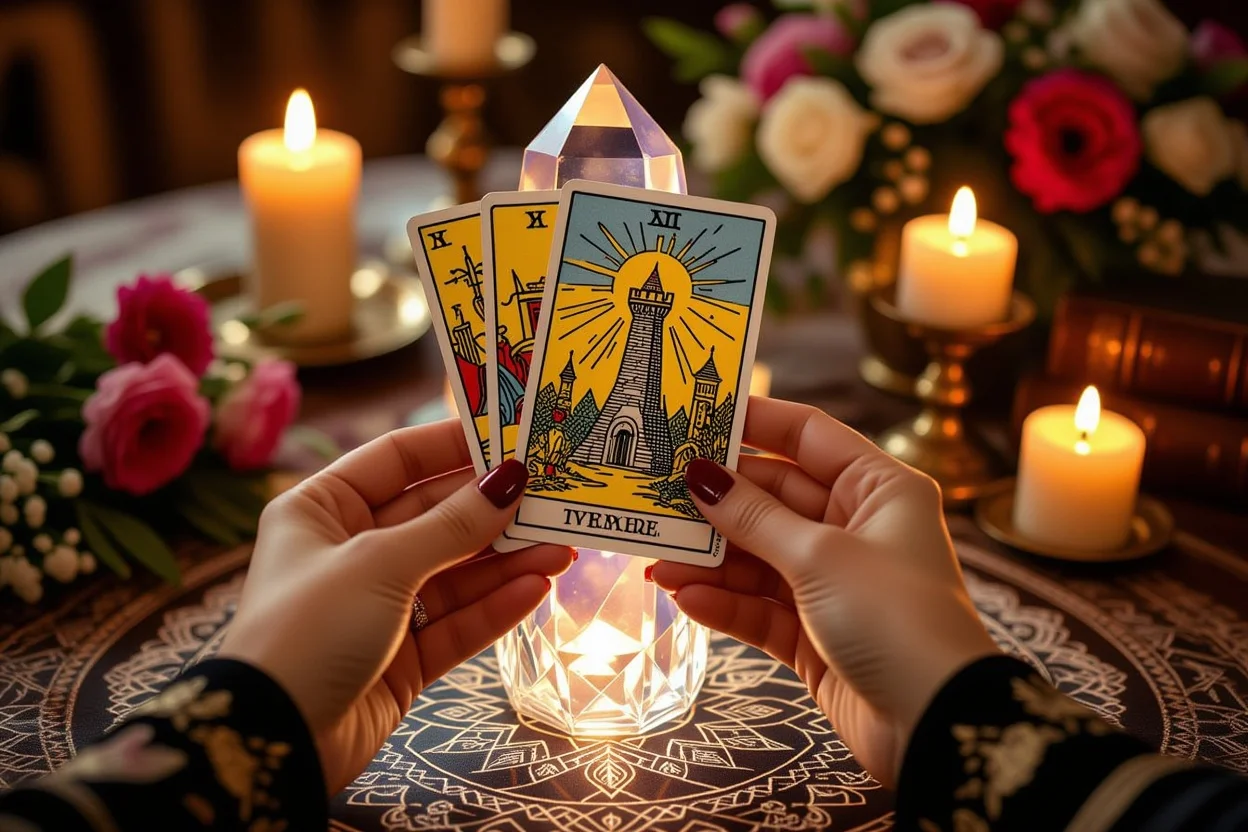 タロットカードを手に持つ瞬間、困難なカードから得る深い洞察