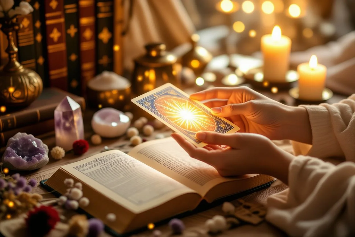 タロットカードによる内面との対話 - スピリチュアルなガイダンスのイメージ