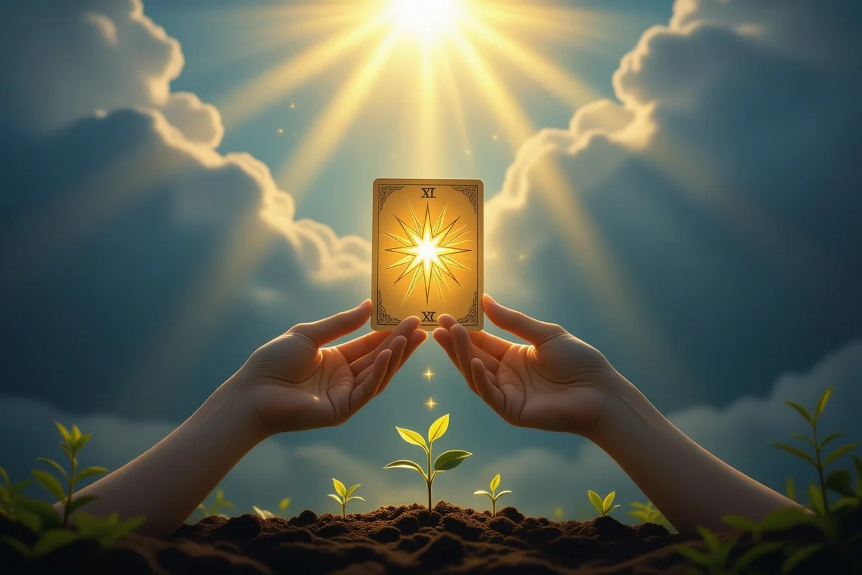 未来を創造する希望のタロットカード、恋愛における前向きな変化と成長のシンボル