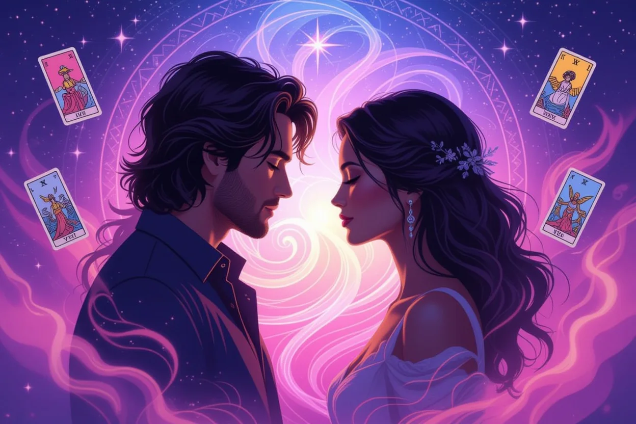 恋人同士の隠れた本音と心の深層を表現した神秘的なイメージ