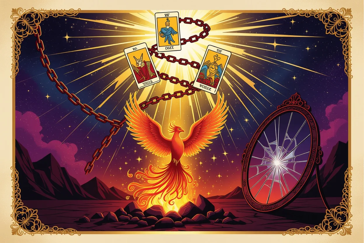 恋愛パターンを断ち切る変容のタロット象徴 - 心の解放と成長
