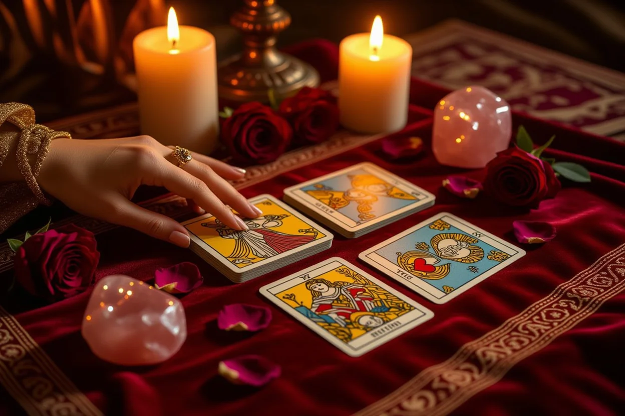 恋愛タロット占いのリーディング風景と実践的な占い方法