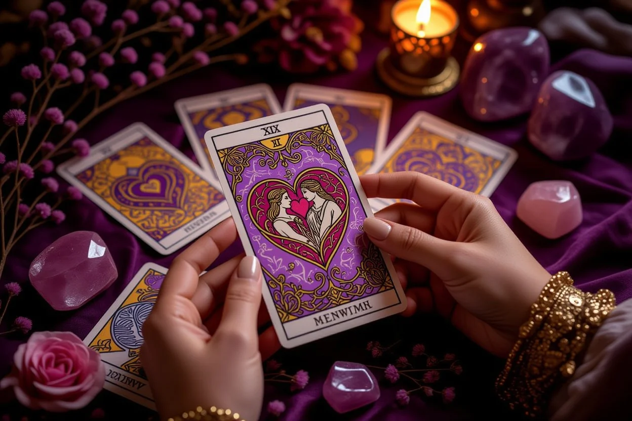 恋愛関係の悩みを解決するタロットカードリーディングの瞬間