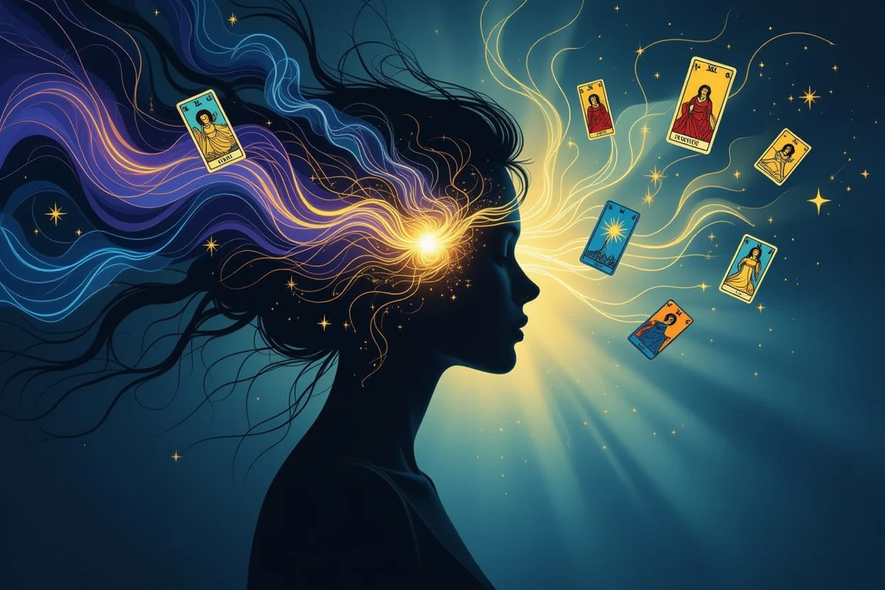 タロットで明かされる隠された恋愛感情と深層心理のイメージ