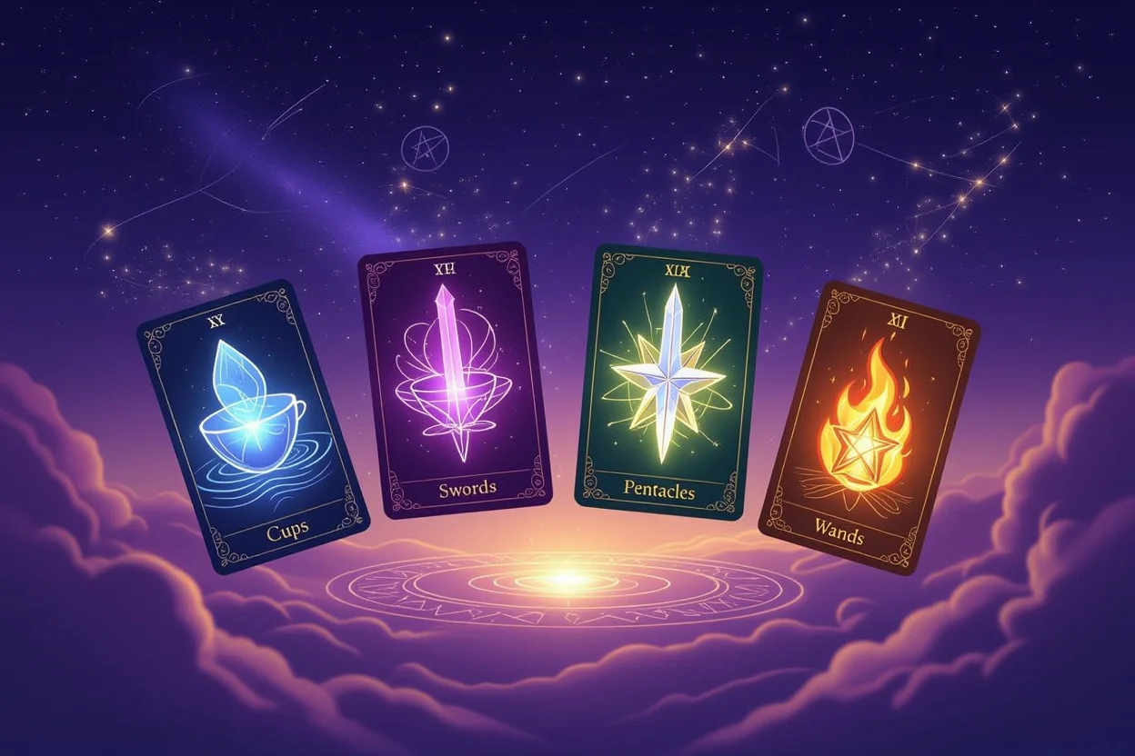 四大スートが示す恋愛の深層心理とタロットカードの神秘的な力