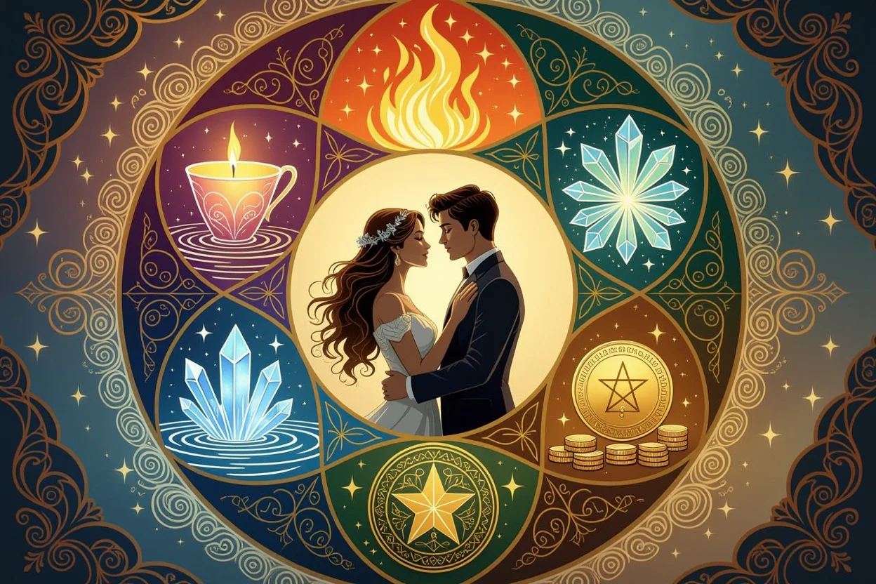 マイナーアルカナ 四大元素 恋愛関係 カップ ワンド ソード ペンタクル