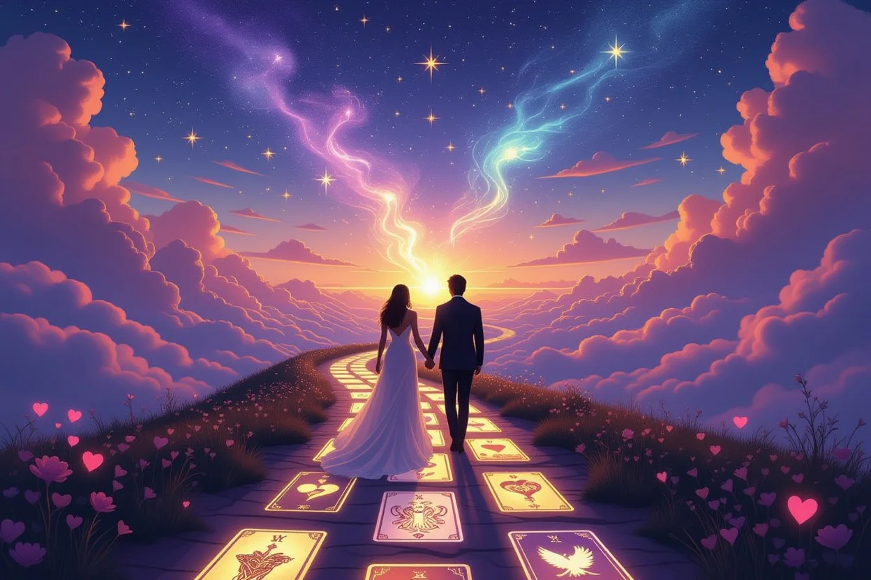 タロットが示す恋愛の未来への道、光る恋愛運の道標と幸せな未来