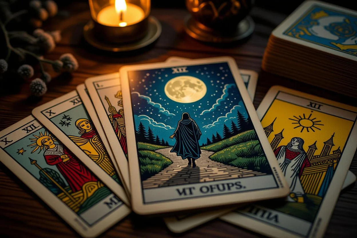 カップの8のタロットカード、恋愛における別れと新たな旅立ちを象徴