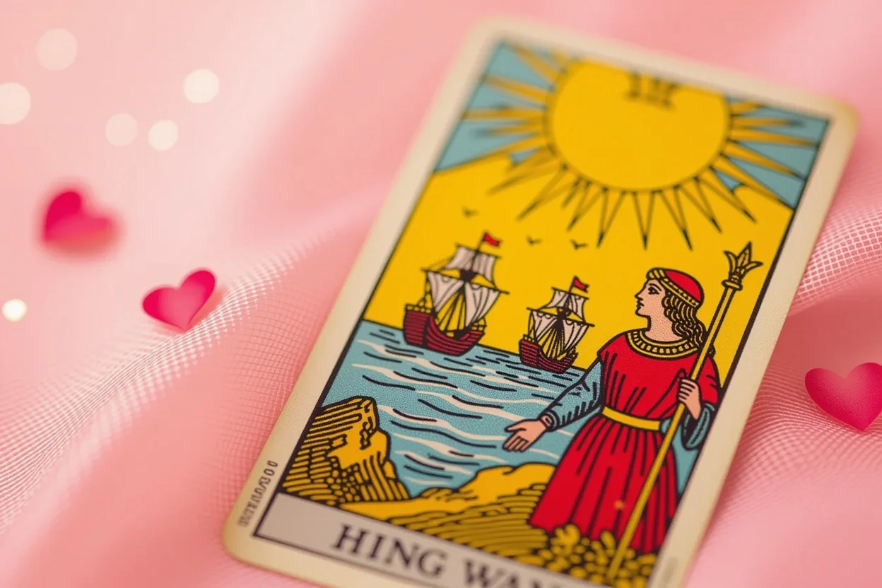 ワンドの3のタロットカード、片思いの希望と未来への計画を象徴する美しいカードの詳細