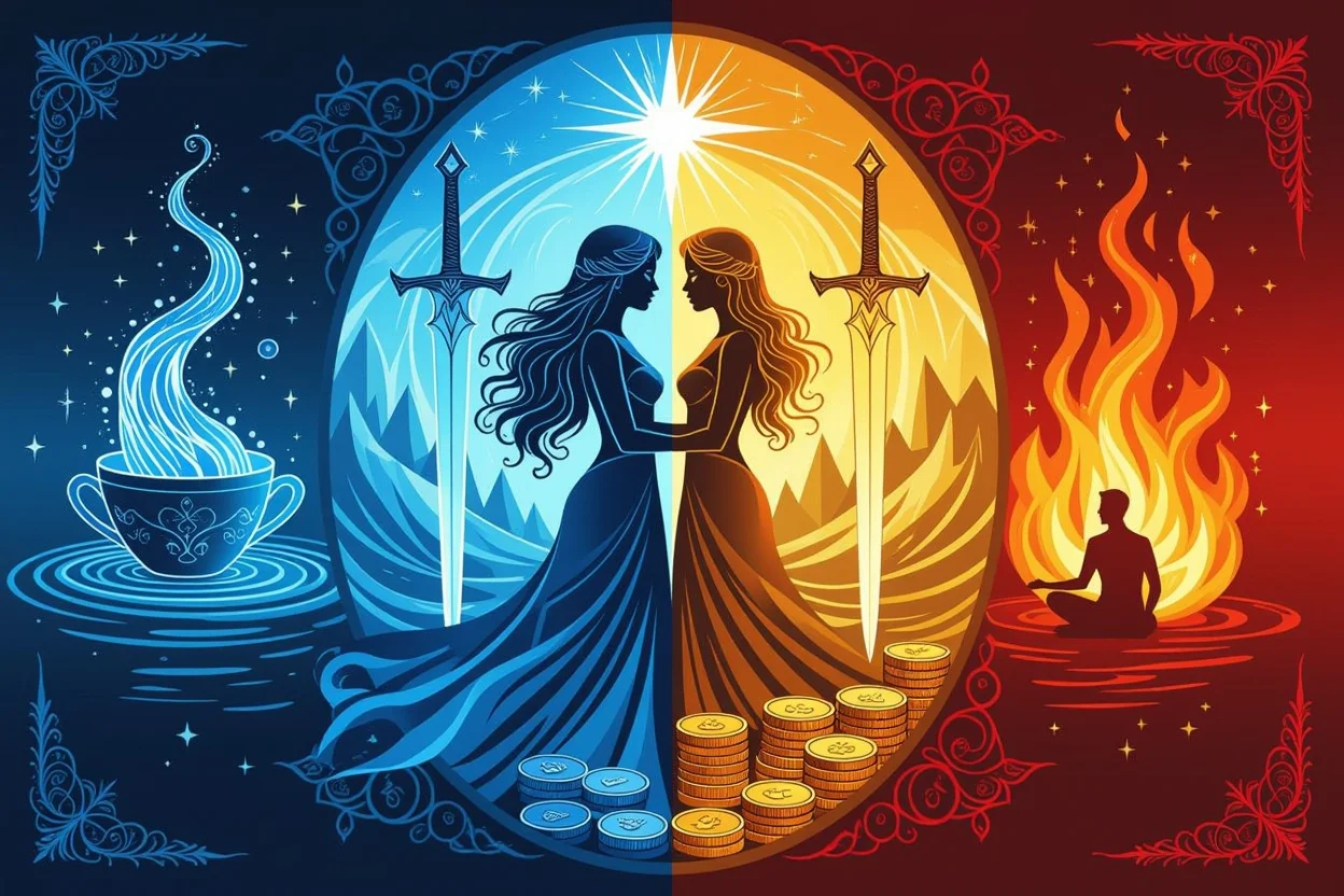 恋愛における4つのマイナーアルカナスートの意味と関係性