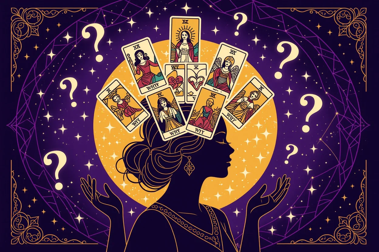 タロットによる深層心理分析 - 恋愛の「なぜ？」を探る心理的アプローチのイメージ
