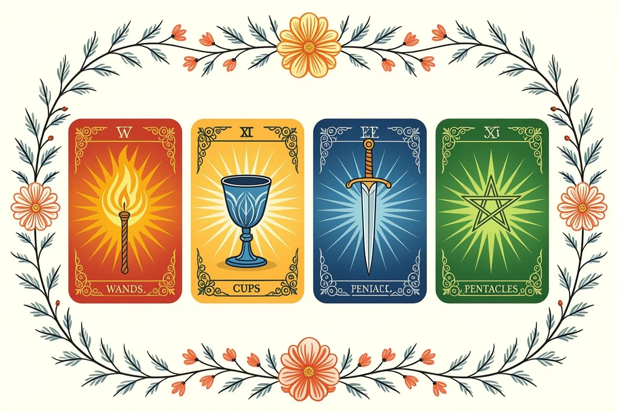 タロット四大スートで読み解く自然な魅力と愛される心理学の要素