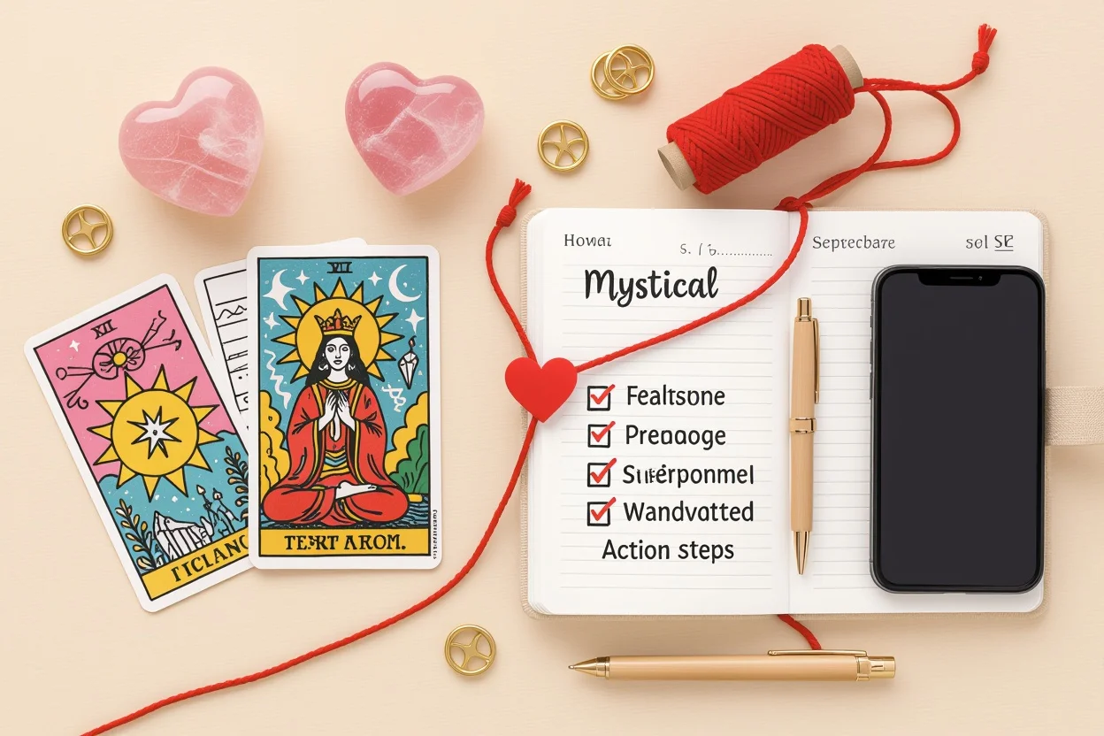 タロット占いから現実的な行動へのつながり、恋愛の課題解決のためのスピリチュアルと実践の融合